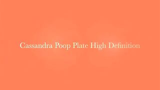 Skinny lady pooping hard at home