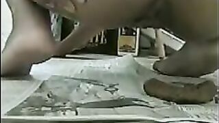Amateur ebony and her tasty poop
