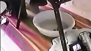 Big black booty ebony lady poop closeup