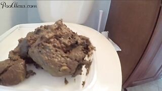 Pretty mushy hard poop closeup