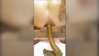 Shitting an unbelievable quantity of poo