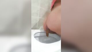 Turkish girl pissing and shitting nicely