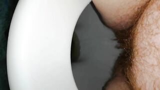 Hot hairy lady piss and poop closeup