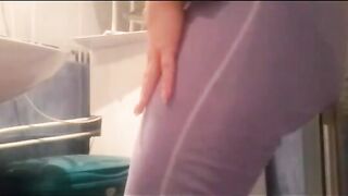 Beautiful heavy shit in her panty