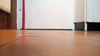 Cute brunette teen showing her dark pooping asshole