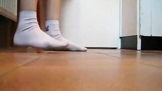 Cute brunette teen showing her dark pooping asshole