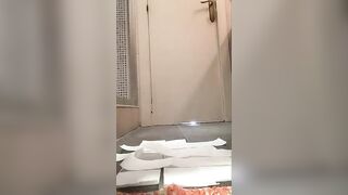 Gorgeous big booty girl poops on the floor