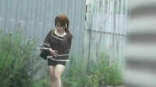 Cute redhead Japanese gal poops