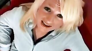 Blonde doll babe and sexy poop