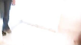 Pretty cute blonde girl poops