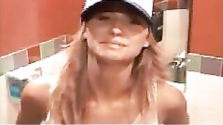 Lovely smooth ass girl pooping