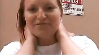 Lovely smooth ass girl pooping