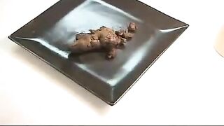 Amazing office girl drops hard turds