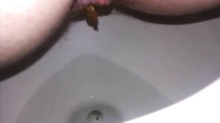 Turd drop from sexy asshole