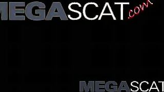 Sexy wife smearing shit in the bathtub