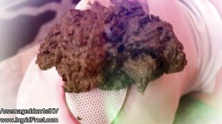 Feeding slave with messy shit