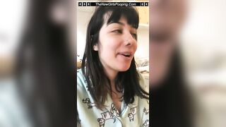 Big boobty Sabrina morning poop