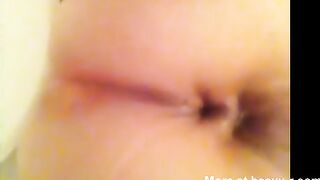 Gaping pussy & asshole closeup