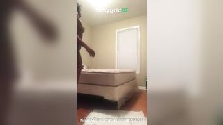 Sexy ebony shit off the bed