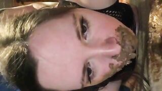 Sexy busty hot shit eater