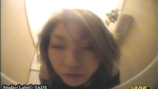 Japanese girl vomit in restroom