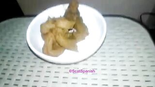 Gorgeous dark sexy poop in bowl