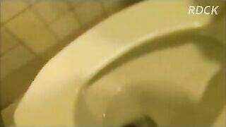 Cute lovely brunette babe takes dump