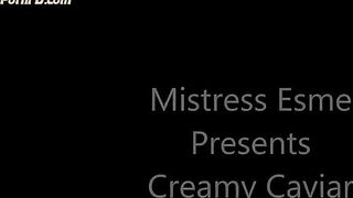 Mistress Esme takes shit in mouth