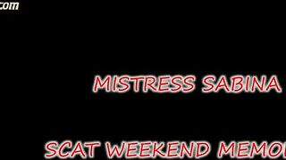 Mistress Sabina scat slave session