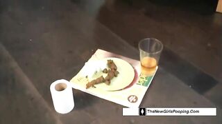 Ebony lady poop and juice