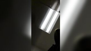 Girl squats to piss on the floor