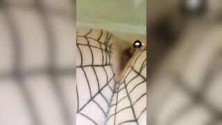 Nicely tattooed ass lady shits