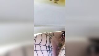 Piss and poop closeup