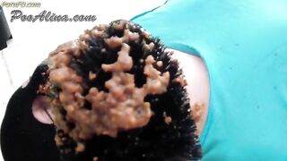 Toilet slave eats Alina's shit