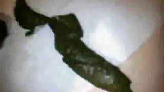 Sexy hot girl poops in doggy style