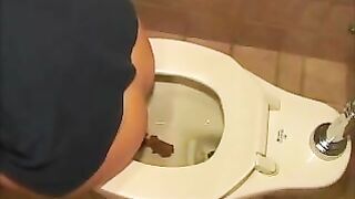 Pooping on glass plate