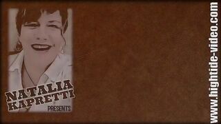 Skinny brunette girl feeds on shit