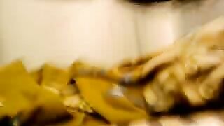 Heavy shit on the bed sheet