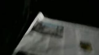 shitting on newspaper in the dark