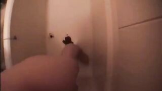 Asian milf shitting diarrhea on her legs