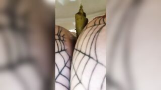 Naughty ass lady and thick poop