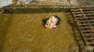 Enjoy poop bath in cowshit