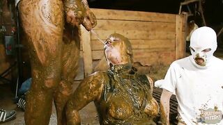 Betty gets peed on while being covered in cow dung