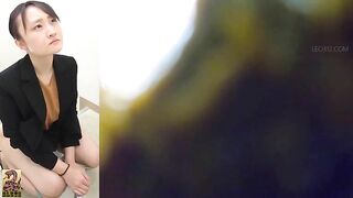 Office Japanese babe dropping cute load