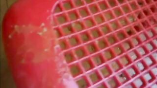 Big ass girl has wet diarrhea