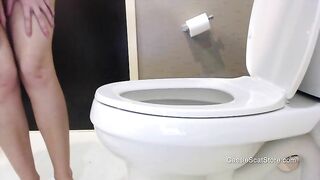 Digging through shitty clogged toilet