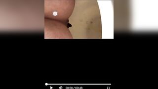 Chubby fat ass lady pooping