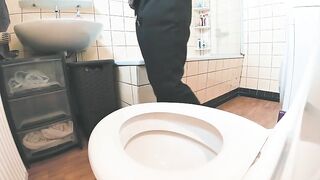 Ebony morning poop sweet load