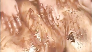 Fat mature woman get fucked and smeared body with sticky shit