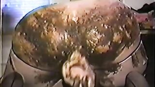 Girl anal masturbation with dildo and smearing